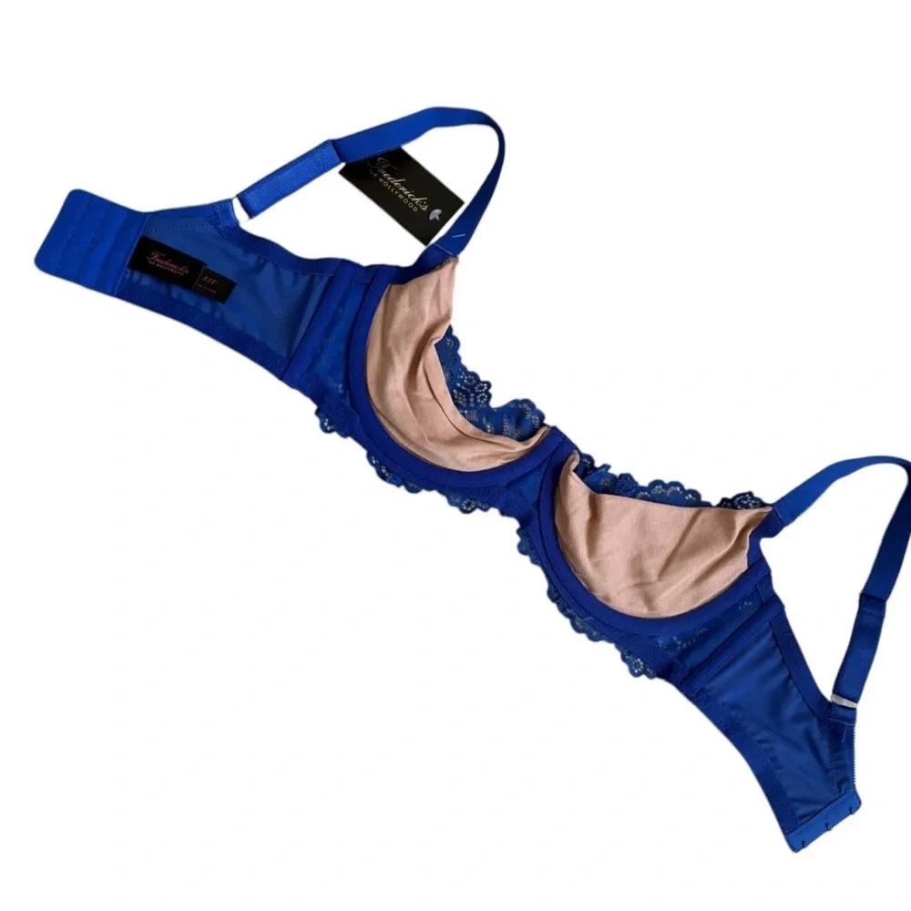 Frederick's of Hollywood Sandie BrasOpen Cup Blue Lace 36F - Picture 4 of 7